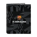 Safta Φάκελος ντοσιέ με κρίκους F.C. Barcelona Folio Cardboard 4 Rings Binder Black