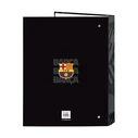 Safta Φάκελος ντοσιέ με κρίκους F.C. Barcelona Folio Cardboard 4 Rings Binder Black