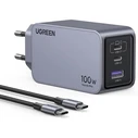 Φορτιστής Πρίζας Ugreen Nexode Pro 100W GaN with USB-C Cable