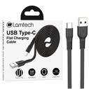 Καλώδιo USB Lamtech Type-C 3.0A FLAT 1M Black