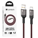 Καλώδιo USB Lamtech USB Type-C Data 5A 1,2M Black