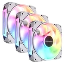 Case Fan 12cm Cougar Apolar 120ARGB,Reverse Blade,White 3-pack