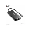 Docking Station Club 3D USB-C 8in1 >DP1.4/HDMI2.0/USB-C/LAN 8K30Hz PD100W