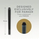 Ανταλλακτικό Μελάνι Parker QUINK Black 10 pieces