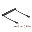 Καλώδιο USB Delock 2.0 Type-C Spiral Stecker-Plug 0,45-0,75m