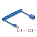 Καλώδιο Δικτύου Delock RJ45 Spiral Plug to Buchse Cat.6UTP 0,45-0,75m