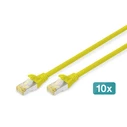 Καλώδιο Δικτύου Digitus CAT 6A S/FTP Patchkabel, 10 pieces, 2m, Yellow