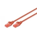 Καλώδιο Δικτύου Digitus RJ45 U/UTP Cat6 1.00m Red lever protection polybag
