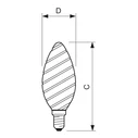 Λάμπα LED Philips CorePro candle 250lm 2W 2700K E14
