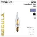 Λάμπα LED Segula French candle clear E10 1,5W 2200K dimmable