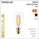 Λάμπα LED Segula Radio Style clear E14 3W 2200K dimmable