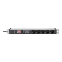 Πολύπριζο Digitus PDU 1HE 5x Schuko 16A Exits 230V/16A Black