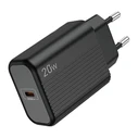 Φορτιστής Πρίζας Lamtech FAST Charger Type-C PD20W Black