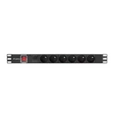 Πολύπριζο Rack Lanberg PDU RACK 19" (1U, 16A, 6X 230V PL, 2m)