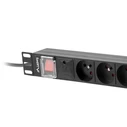 Πολύπριζο Rack Lanberg PDU RACK 19" (1U, 16A, 8X 230V PL, 2m)