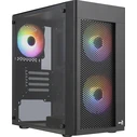 Κουτί Η/Υ Aerocool HEXFORMBKV2 Micro ATX PC 3 Fans FRGB Black