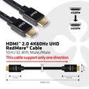 Καλώδιο HDMI Club 3D 2.0 4K60Hz RedMere 10m/32.8ft