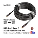 Καλώδιο USB Club 3D USB Gen 2 Type C Active Optical A/V Unidirectional M/M 20 m/ 65.62 ft