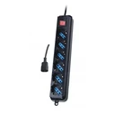 Πολύπριζο Ασφαλείας Techly 6 Sockets Black with VDE Plug IUPS-PCP-6V