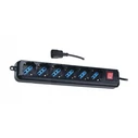 Πολύπριζο Ασφαλείας Techly 6 Sockets Black with VDE Plug IUPS-PCP-6V