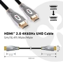 Καλώδιο HDMI Club 3D 2.0 4K60Hz UHD 5m/16.4ft