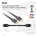 Καλώδιο HDMI Club 3D Ultra High Speed HDMI 4K120Hz, 8K60Hz 48Gbps M/M 4 m/13.12ft 26AWG