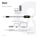 Καλώδιο HDMI Club 3D to USB Type-C 4K60Hz Active M/M 1.8m/6 ft