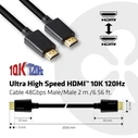 Καλώδιο HDMI Club 3D Ultra High Speed HDMI2.1 10K 120Hz 48Gbps M/M 2 m./6.56 ft.