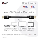 Καλώδιο HDMI Club 3D Ultra High Speed 2.1 10K 120Hz, 48Gbps 1 m