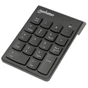 Πληκτρολόγιο Ασύρματο Manhattan Numeric Keypad, USB-A Micro Receiver, Black, AAA Battery (included), Windows and Mac, Blister