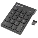 Πληκτρολόγιο Ασύρματο Manhattan Numeric Keypad, USB-A Micro Receiver, Black, AAA Battery (included), Windows and Mac, Blister
