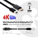 Καλώδιο DisplayPort Club 3D CAC-2163 Mini DisplayPort 1.2 M/M 2 m 4K60Hz