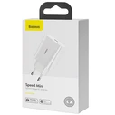 Φορτιστής Πρίζας Baseus Speed Mini White Indoor