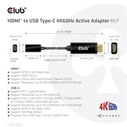 Αντάπτορας HDMI Club 3D CAC-1333 to USB Type-C 4K60Hz Active M/F