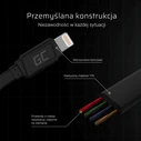 Καλώδιο USB Green Cell KABGC02 lightning 0.25 m Black