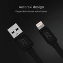 Καλώδιο USB Green Cell KABGC02 lightning 0.25 m Black