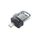 USB Flash 128GB Sandisk Ultra Dual m3.0 Type-A / Micro-3.2 Gen 1 (3.1 Gen 1) Black,Silver,Transparent