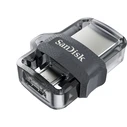 USB Flash 128GB Sandisk Ultra Dual m3.0 Type-A / Micro-3.2 Gen 1 (3.1 Gen 1) Black,Silver,Transparent