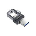 USB Flash 128GB Sandisk Ultra Dual m3.0 Type-A / Micro-3.2 Gen 1 (3.1 Gen 1) Black,Silver,Transparent