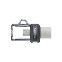 USB Flash 128GB Sandisk Ultra Dual m3.0 Type-A / Micro-3.2 Gen 1 (3.1 Gen 1) Black,Silver,Transparent