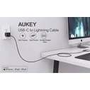 Καλώδιο Lightning Aukey CB-CL03 Quick Charge USB C-Lightning 2m Black