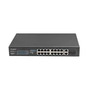 Network Switch Lanberg rack 19" POE+ 16x 100MB /2X COMBO GIGABIT ETHERNET 150W
