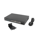 Network Switch Lanberg rack 19" POE+ 16x 100MB /2X COMBO GIGABIT ETHERNET 150W