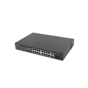 Network Switch Lanberg rack 19" POE+ 16x 100MB /2X COMBO GIGABIT ETHERNET 150W