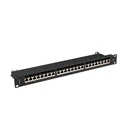 Patch panel Lanberg 24 port 1U Cat.7 FTP Black PPS7-1024-B