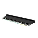 Patch panel Lanberg 24 port 1U Cat.7 FTP Black PPS7-1024-B