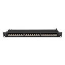Patch panel Lanberg 24 port 1U Cat.7 FTP Black PPS7-1024-B