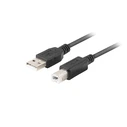 Καλώδιο USB Lanberg CA-USBA-15CU-0010-BK USB 1m 2.0 USB A->USB-B Black