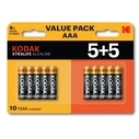 Αλκαλικές Μπαταρίες Kodak XTRALIFE AAA 10 (5+5 pack)