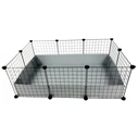Κλουβί Τρωκτικών C&C Modular 3x2 110x75 cm guinea pig, hedgehog, silver grey